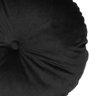 Almofada Redonda Boho Velur 50cm Botão Casa Paloma Preta - 2