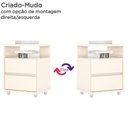 Ver imagem 4 de Mesa de Cabeceira Lacy 2 Gavetas Henn MDP Moderna Quarto Compacta 65cm com Pés ABS