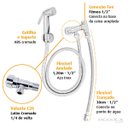 Ver imagem 2 de Kit Ducha Higiênica Ligação Caixa Acoplada C20 Cromado Luxo