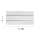 Ver imagem 2 de Painel Estofada Argentina 140cm Casal para Cama Box Quarto Corino Branco - Gat Magazine