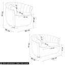 Ver mais imagens de Sofá 2 Lugares 150cm e Poltrona Lykan Sintético Caramelo Z32 - Mpozenato