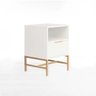 Mesa de Cabeceira Square 1 Gaveta 1 Nicho 60 Cm X 43 Cm X 40 Cm Branca - 1