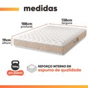 Ver imagem 3 de Colchão Casal Espuma D33 New Millenium 138x188x19cm Branco/Bege Hellen
