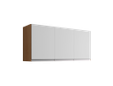 Ver imagem 2 de Armário Aéreo Andreia 3 Portas P/ Cozinha 120 Cm Ajl Móveis - Amêndoa/branco