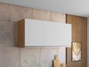 Ver imagem 1 de Armário Aéreo Andreia 3 Portas P/ Cozinha 120 Cm Ajl Móveis - Amêndoa/branco
