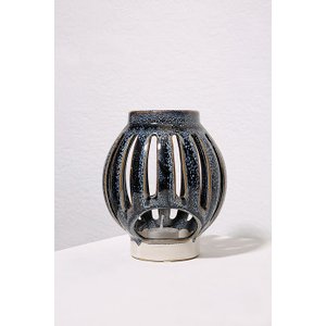 LANTERNA EM CERÂMICA MIRAGE 17,5X12,7 AZUL - CASA LIBRE