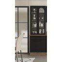 Ver imagem 2 de Armario para Cozinha com Cristaleira e Balcão Kit Exclusive:grafite/preto