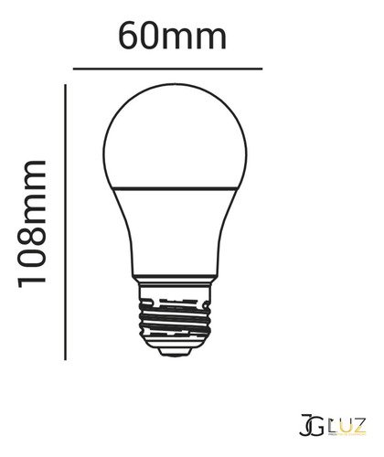 Lâmpada Led 9w Bulbo Soquete E27 Bivolt Branco Quente 3000k - Branco-frio - 110v/220v - 2