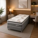 Ver imagem 5 de Colchão Solteiro Sr Life Vellus Ii Espuma D33 88x188x27cm Cinza