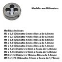 Ver imagem 6 de Kit Jogo de Tarracha Fêmea e Macho Pente Abre Rosca Fina 20 Peças Cossinete Manual com Maleta Bliste