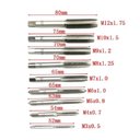 Ver imagem 7 de Kit Jogo de Tarracha Fêmea e Macho Pente Abre Rosca Fina 20 Peças Cossinete Manual com Maleta Bliste