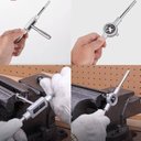 Ver imagem 3 de Kit Jogo de Tarracha Fêmea e Macho Pente Abre Rosca Fina 20 Peças Cossinete Manual com Maleta Bliste