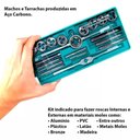 Ver imagem 5 de Kit Jogo de Tarracha Fêmea e Macho Pente Abre Rosca Fina 20 Peças Cossinete Manual com Maleta Bliste