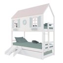Ver imagem 2 de Treliche Casinha Bela com Coração Kit Escada/escorregador - Madeira Maciça Branco/rosa/verde |