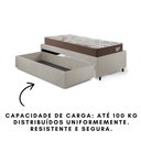 Ver imagem 3 de Base Box Cama Solteiro Sapateira Courino Linho Areia e Colchão Relax Adorabile Ecoflex 88x188
