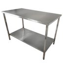 Ver imagem 1 de Mesa Aço Inox Industrial 140x60x90 Cm Plano Liso Nortinox Stander