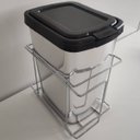 Ver imagem 2 de Lixeira Para Cozinha Suprema Corrediça Deslizante Lateral 9 litros Cromado Dimec