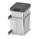 Ver imagem 1 de Lixeira Para Cozinha Suprema Corrediça Deslizante Lateral 9 litros Cromado Dimec
