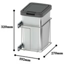 Ver imagem 5 de Lixeira Para Cozinha Suprema Corrediça Deslizante Lateral 9 litros Cromado Dimec