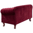 Ver imagem 4 de Namoradeira Chesterfield Duque 2 Lugares em Veludo Bordô