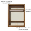 Ver imagem 6 de Guarda-roupa Solteiro Madesa Denver 2 Portas de Correr com Espelho