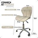 Ver imagem 2 de Conjunto Mesa Nomad com Cadeira Escritório Vegas Base Giratória Estofada Nude