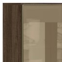 Ver imagem 5 de Armario Aereo 1 Porta 40CM Vidro Reflecta Em MDF Kali Premium 12202x61 Amendoa Nicioli