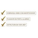 Ver mais imagens de Armario Aereo 1 Porta 40CM Vidro Reflecta Em MDF Kali Premium 12202x61 Amendoa Nicioli