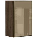 Ver imagem 1 de Armario Aereo 1 Porta 40CM Vidro Reflecta Em MDF Kali Premium 12202x61 Amendoa Nicioli