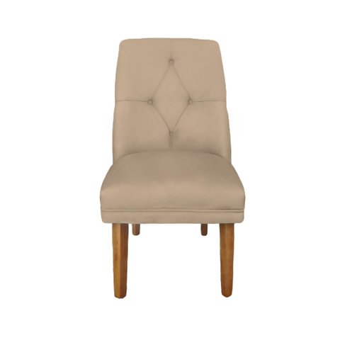 Cadeira de Jantar Helena Suede Bege Rosado - Dominic Decor