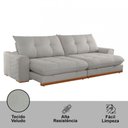 Ver imagem 4 de Sofá Argo Veludo 02 Módulos 120 Cm B25cm Meu Sofá Online B026 Veludo Prata