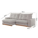 Ver imagem 6 de Sofá Argo Veludo 02 Módulos 120 Cm B25cm Meu Sofá Online B026 Veludo Prata
