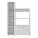 Ver imagem 2 de Balcão Multiuso 96,2cm com Vidro 3 Portas para Forno e Micro-ondas Multimóveis Cr20343 Branco