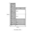 Ver imagem 4 de Balcão Multiuso 96,2cm com Vidro 3 Portas para Forno e Micro-ondas Multimóveis Cr20343 Branco