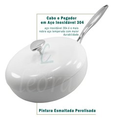 Jogo de Panelas Antiaderente Cerâmica Cuisine Retrô Pérola - 3