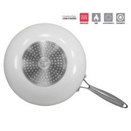 Jogo de Panelas Antiaderente Cerâmica Cuisine Retrô Pérola - 6