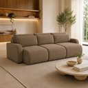 Ver imagem 1 de Sofá Retrátil 8 Lugares Bouclê Apolo 390cm