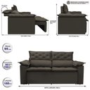 Ver imagem 2 de Sofá Top Compact 180cm Retrátil e Reclinável Café - WS