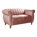 Ver imagem 2 de Namoradeira Decorativa Chesterfield Sofá Realeza Vintage - Veludo Rosê