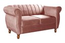 Ver imagem 2 de Namoradeira Decorativa Chesterfield Sofá Realeza Vintage - Veludo Rosê