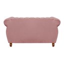 Ver imagem 3 de Namoradeira Decorativa Chesterfield Sofá Realeza Vintage - Veludo Rosê