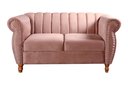 Ver imagem 1 de Namoradeira Decorativa Chesterfield Sofá Realeza Vintage - Veludo Rosê
