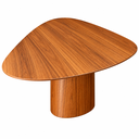 Ver imagem 3 de Mesa de Jantar Orgânica Canya Freijó 80x85cm com Base Central