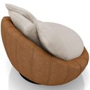 Ver imagem 5 de Kit 02 Poltronas para Sala de Estar Decorativa Giratória Kira Couríssimo Whisky Linho Bege - Lyam
