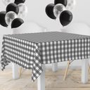 Ver imagem 1 de 1 Toalha Mesa TNT Xadrez Festa Estampado Boteco Pt 140X140