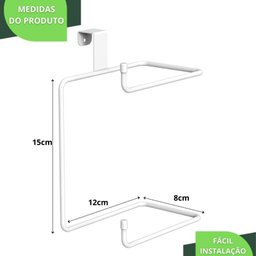 Porta Papel Higiênico Duplo para Caixa Acoplada Branco F.arm - 8