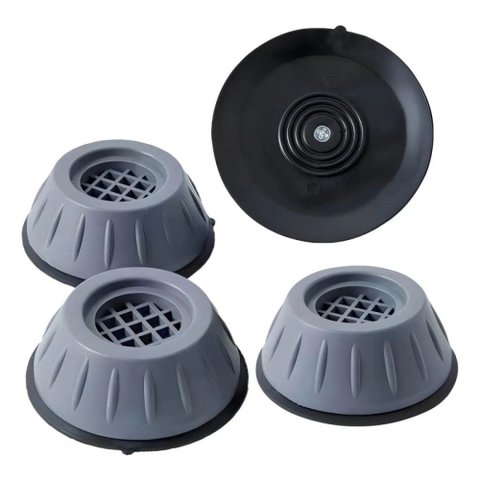 Pé Antivibração Máquina de Lavar Kit 4 Peças Amortecedor Ruído e Impacto