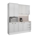 Ver mais imagens de Cozinha Milla Nest 9 Portas 3 Gavetas MDF 190cm Branco Móveis Carraro