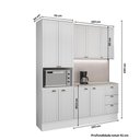 Ver imagem 6 de Cozinha Milla Nest 9 Portas 3 Gavetas MDF 190cm Branco Móveis Carraro