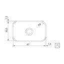 Ver imagem 3 de Cuba de Embutir Basic 47 Bl em Aço Inox 47x30cm 94083556 Tramontina